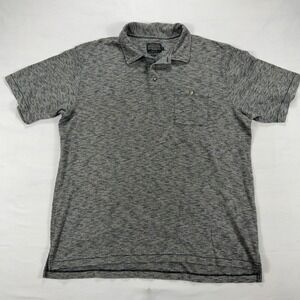 Pendleton Space Dye Cotton Pocket Polo Shirt XL Grey Short Sleeve Mens Classic